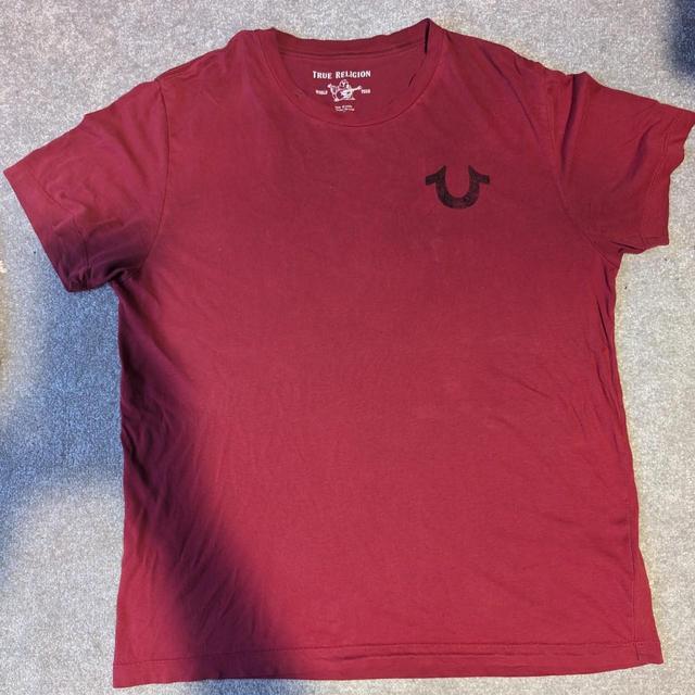 True Religion Men's T-shirt - Red - XL on Productcaster.