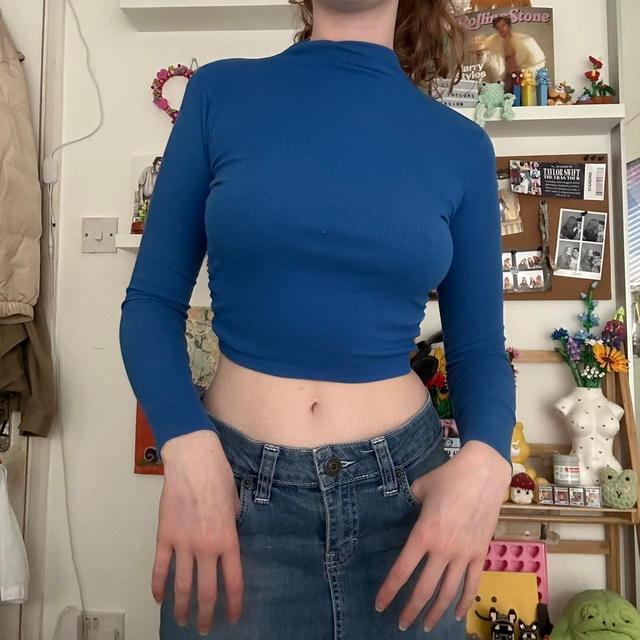 Topshop Women's Crop top - Blue - 6 on Productcaster.