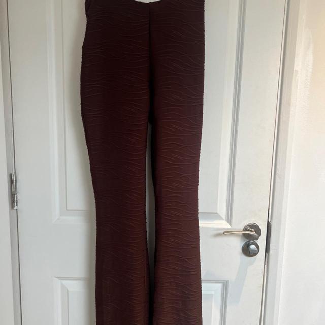 Bershka Women's Trousers - Burgundy - UK 8 on Productcaster.