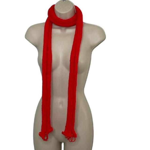 Handmade Women's Scarf - Red on Productcaster.