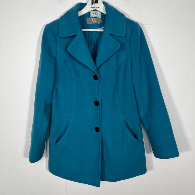 BHS Women's Jacket - Blue - UK 10 on Productcaster.