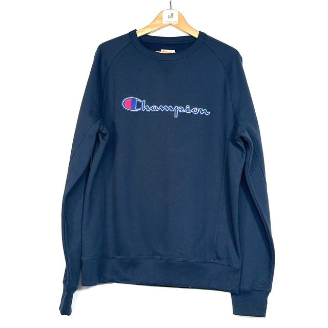 Champion Men's Sweatshirt - Blue - L on Productcaster.