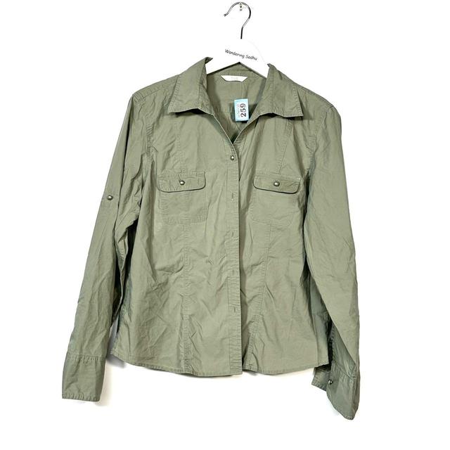 Marks & Spencer Women's Shirt - Khaki - 16 on Productcaster.