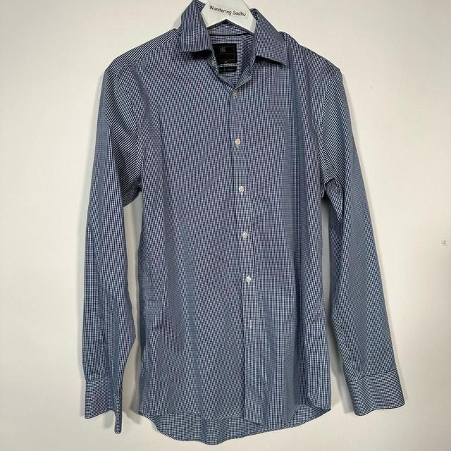 Marks & Spencer Men's Shirt - Blue on Productcaster.