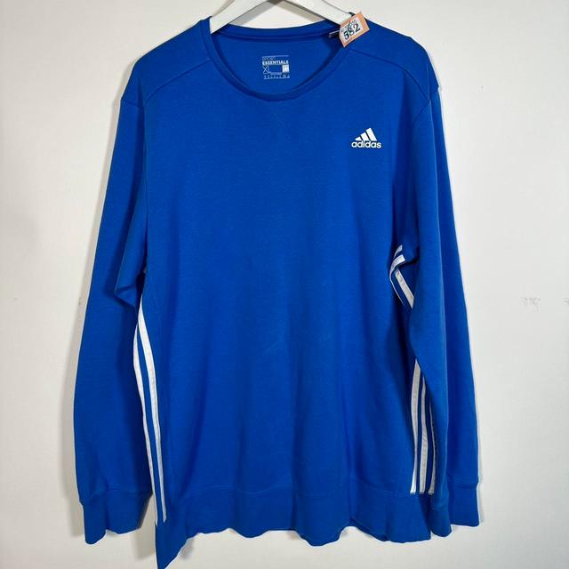 Adidas Men's Sweatshirt - Blue - XL on Productcaster.