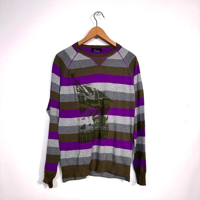 Zara Men's Jumper - Multi/Purple - L on Productcaster.