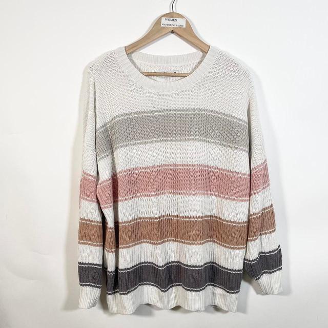 Hollister Co. Men's Jumper - Multi/White - M on Productcaster.