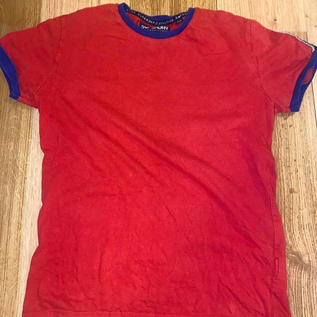 Superdry Men's T-shirt - Red - S on Productcaster.