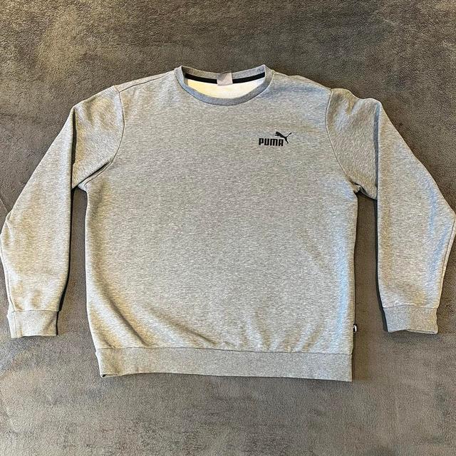 Puma Men's Sweatshirt - Grey - L on Productcaster.