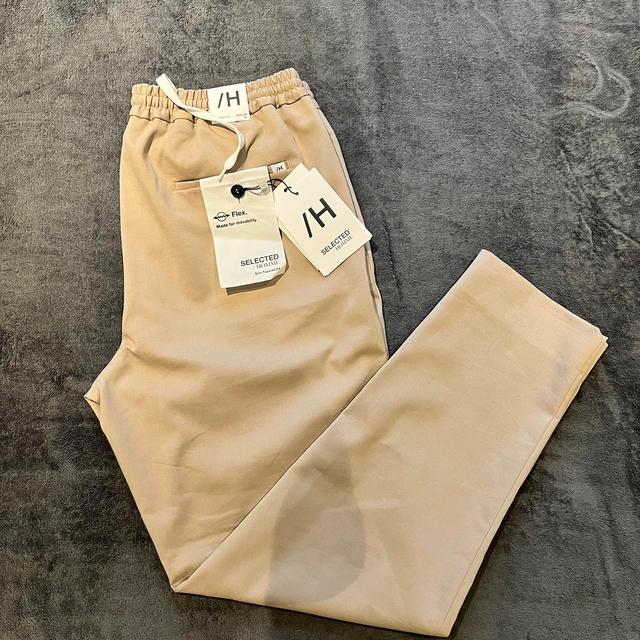 Selected Homme Men's Tailored trousers - Cream/Tan - L on Productcaster.