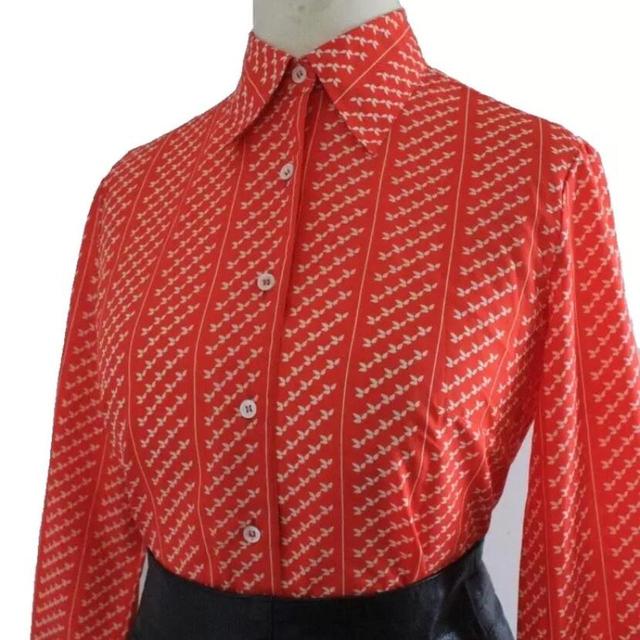 Vintage Women's Blouse - Orange/Red - 12 on Productcaster.