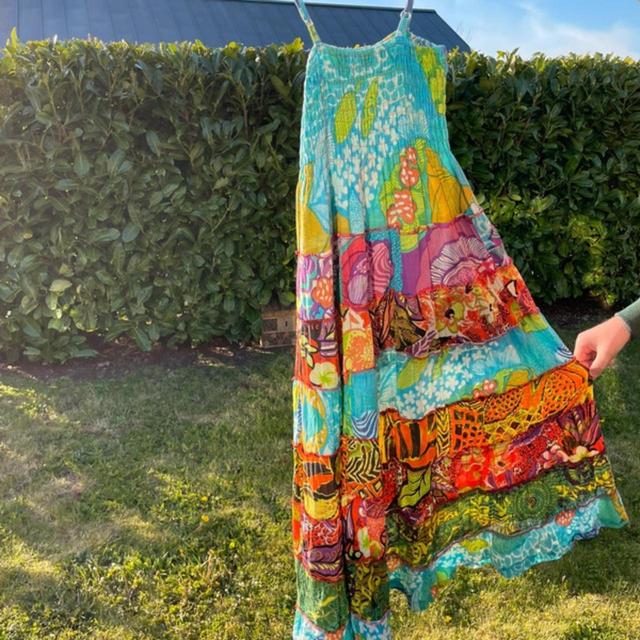 Unique Vintage Women's Maxi Dress - Multi/Blue - 10 on Productcaster.