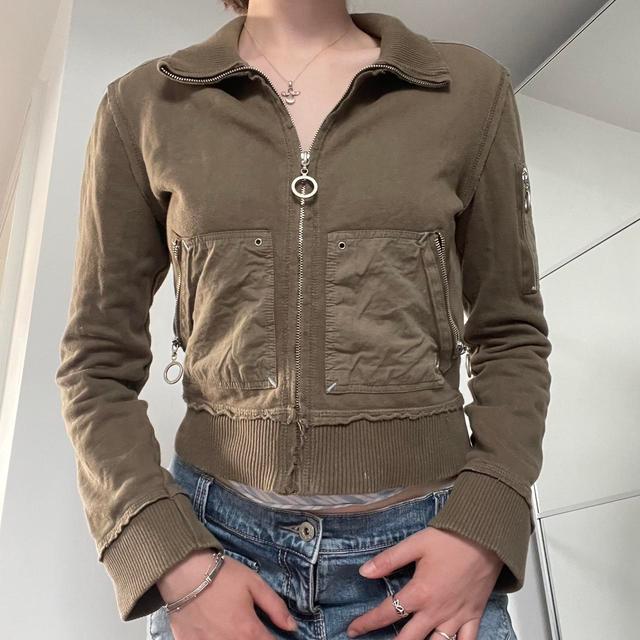 River Island Women's Bomber Jacket - Khaki - UK 10 on Productcaster.