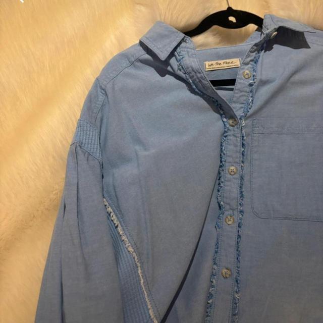 Free People Women's Shirt - Blue - S on Productcaster.