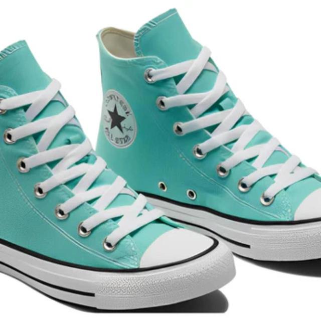 Converse Men's Trainers - Green/Blue - UK 9 on Productcaster.