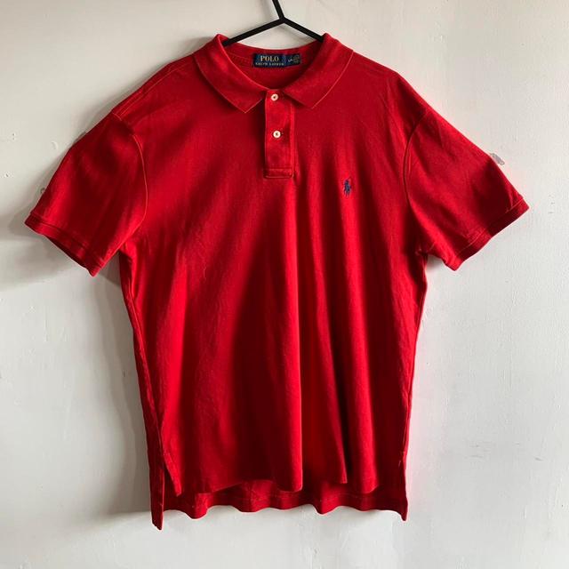 Ralph Lauren Men's Polo shirt - Red/Burgundy - L on Productcaster.