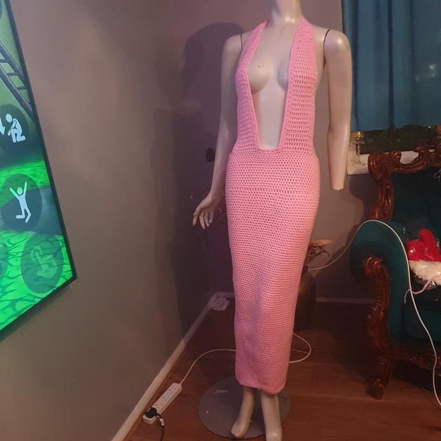 Custom Women's Bodycon Dress - Pink - One size on Productcaster.