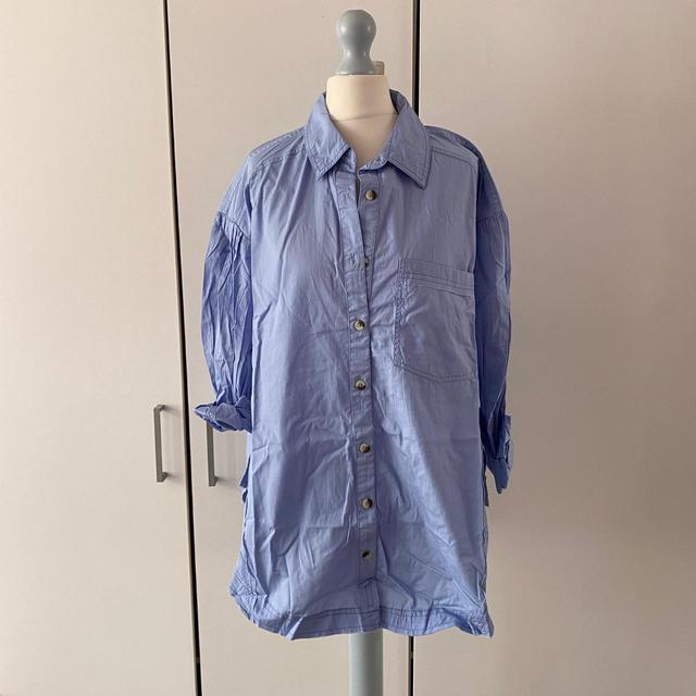 Free People Women's Shirt - Blue - S on Productcaster.