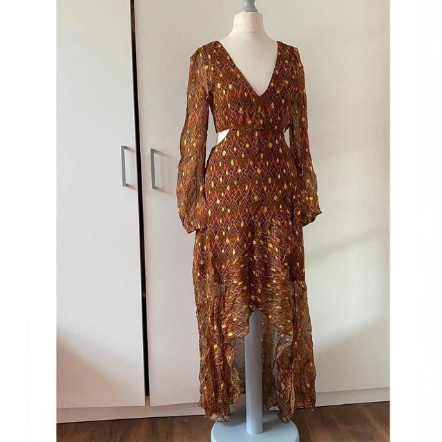 Free People Women's Dress - Brown/Orange - XS on Productcaster.