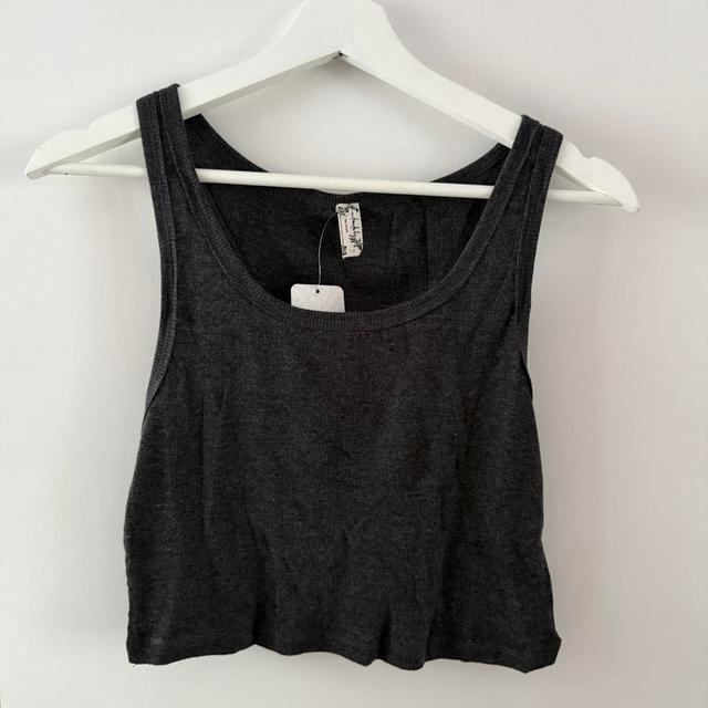 Free People Women's Crop top - Grey - L on Productcaster.