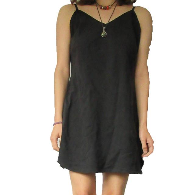 Los Angeles Apparel Women's Slip Dress - Black - M on Productcaster.