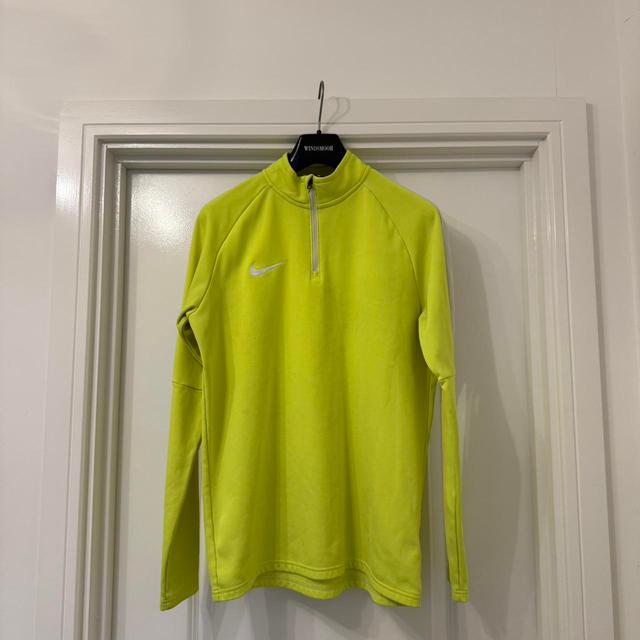 Nike Men's Sweatshirt - Green/Yellow - M on Productcaster.