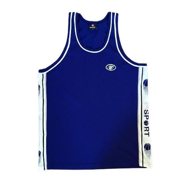 Vintage Men's Vest - Navy/White - L on Productcaster.