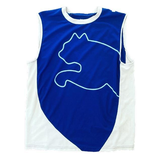 Puma Men's Vest - Blue/White - L on Productcaster.