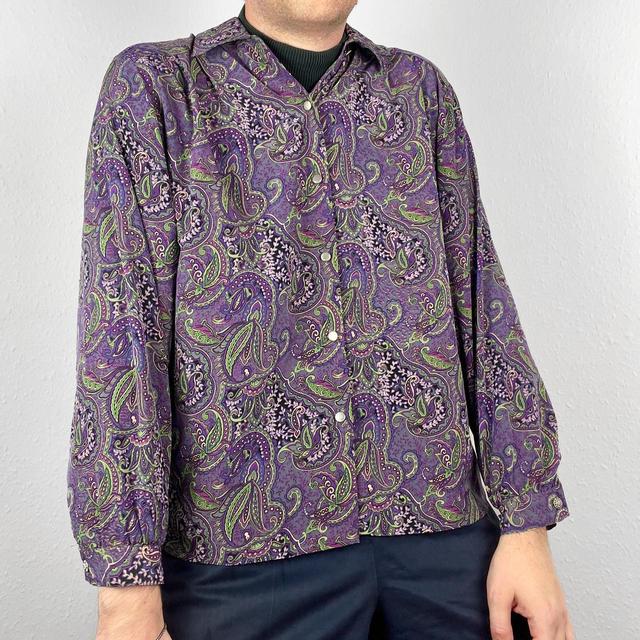 Vintage Women's Shirt - Purple - L on Productcaster.