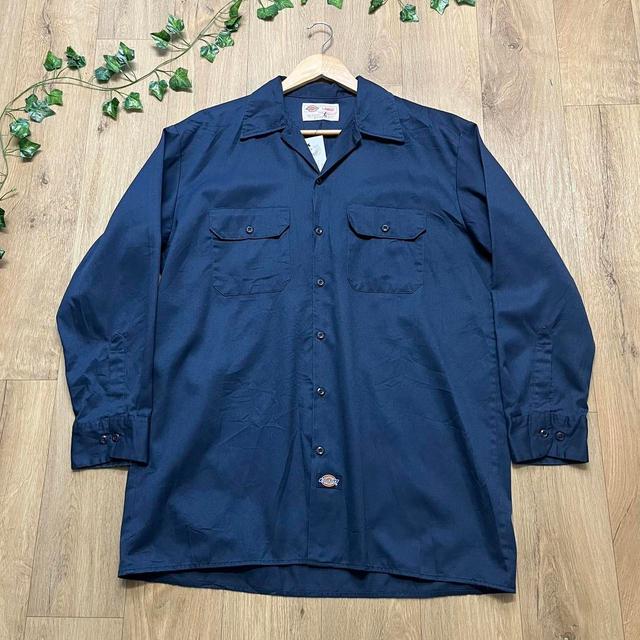 Dickies Men's Shirt - Navy/Blue - L on Productcaster.