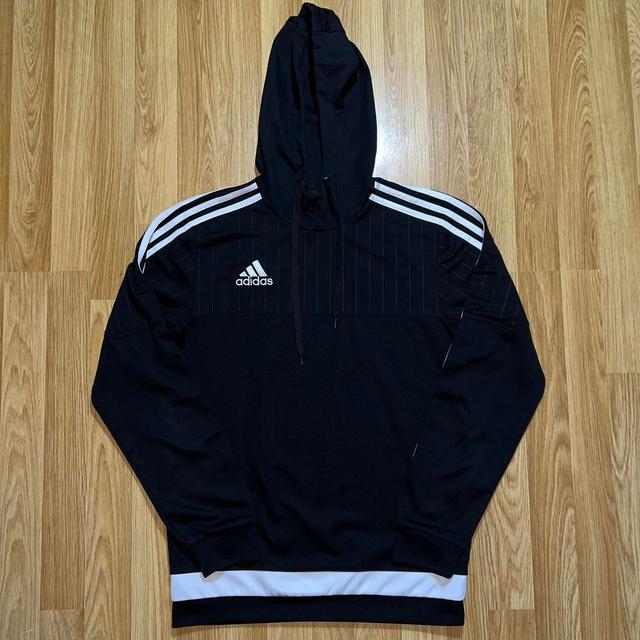 Adidas Men's Hoodie - Black/White - XS on Productcaster.