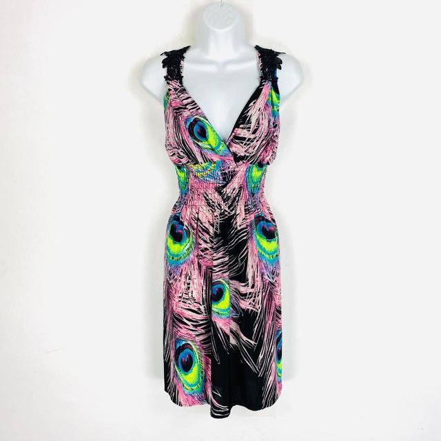 Women's Midi Dress - Black/Pink - 12 on Productcaster.