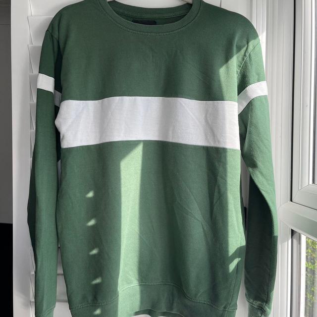 BoohooMAN Men's Sweatshirt - Green/White - S on Productcaster.