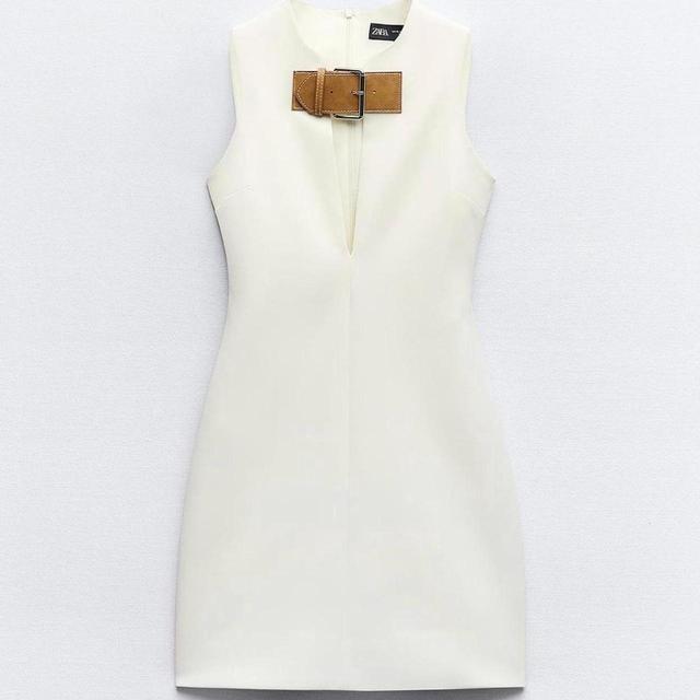 Zara Women's Bodycon Dress - White - XS on Productcaster.