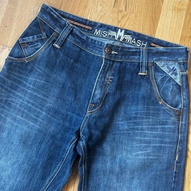 Vintage Men's Low rise Jeans - Navy/Blue - 34" on Productcaster.