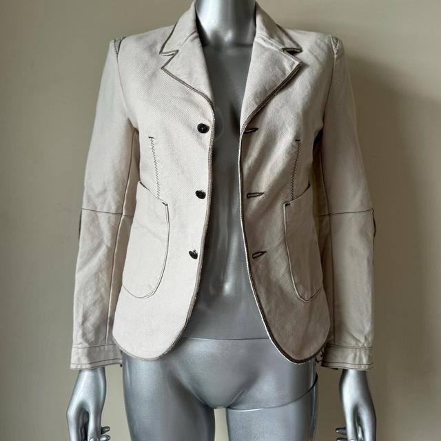 Le Jean de Marithe Francois Girbaud Women's Jacket - Cream/Tan - UK 6 on Productcaster.