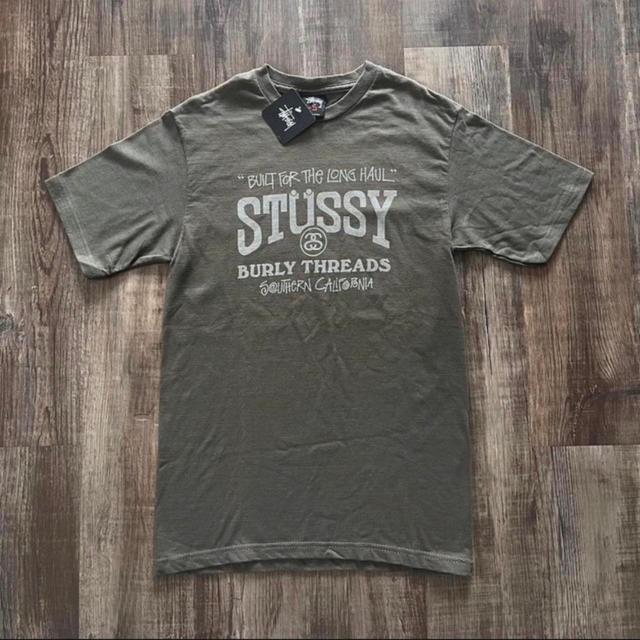 Stüssy Men's T-shirt - Green/Khaki - S on Productcaster.