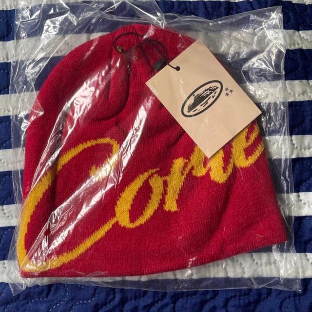 Corteiz Men's Beanies - Red/Yellow on Productcaster.