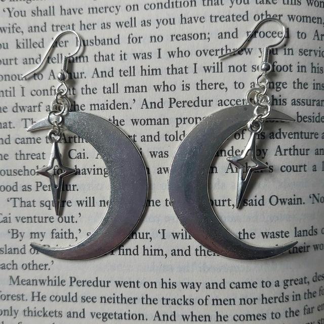 Handmade Women's Earrings - Silver on Productcaster.