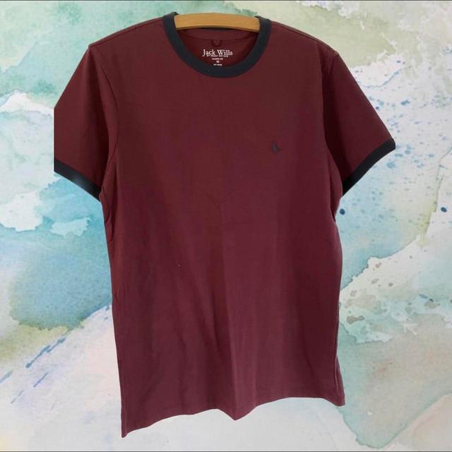 Jack Wills Men's T-shirt - Burgundy - XS on Productcaster.