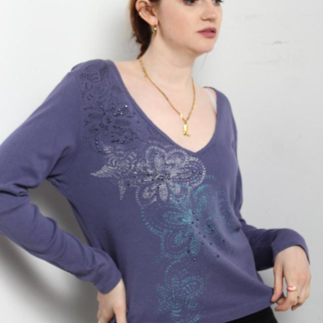 Vintage Women's T-shirt - Purple - XL on Productcaster.