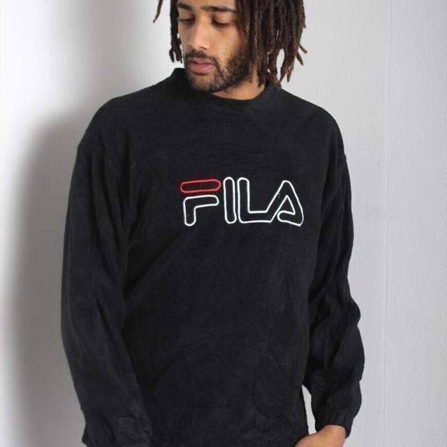 Fila Men's Sweatshirt - Black - M on Productcaster.