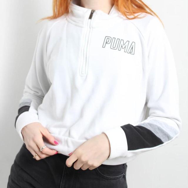 Puma Women's Sweatshirt - White - M on Productcaster.