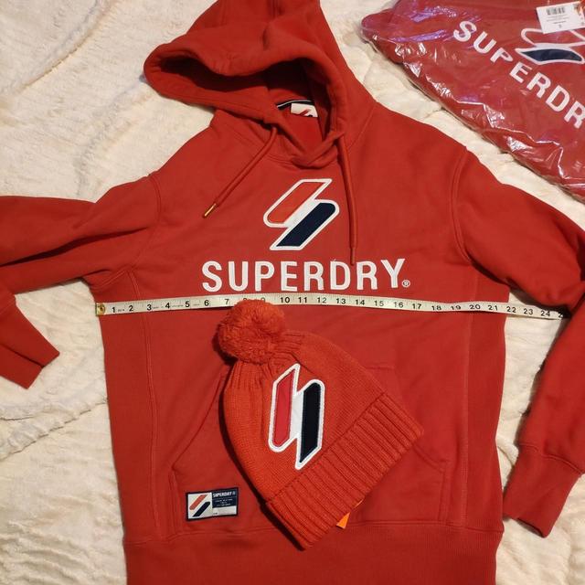 Superdry Men's Hoodie - White/Red - S on Productcaster.