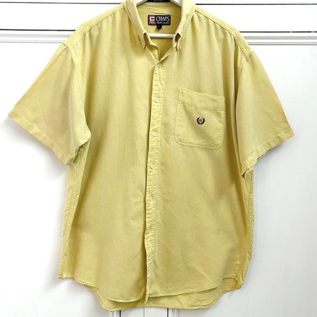 Chaps Men's Shirt - Yellow - L on Productcaster.