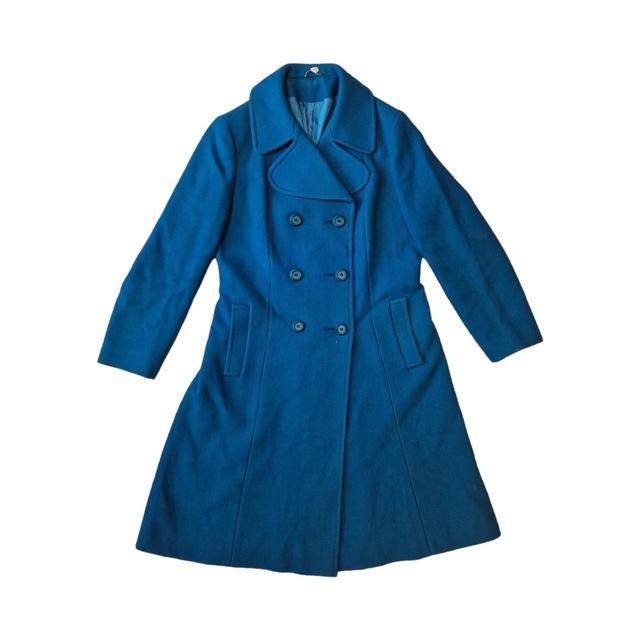 Vintage Women's Trench - Blue - UK 10 on Productcaster.