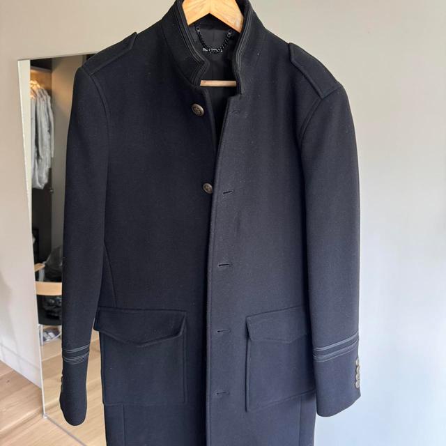 The Kooples Men's Overcoat - Black/Navy - M on Productcaster.