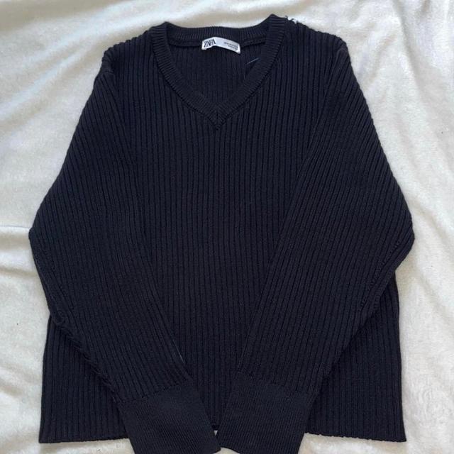 Zara Women's Jumper - Black/Navy - M on Productcaster.