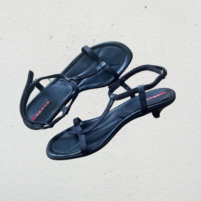 Prada Women's Sandals - Black - UK 5.5 on Productcaster.