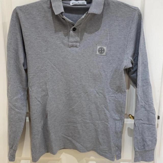 Stone Island Men's Polo shirt - Grey - S on Productcaster.